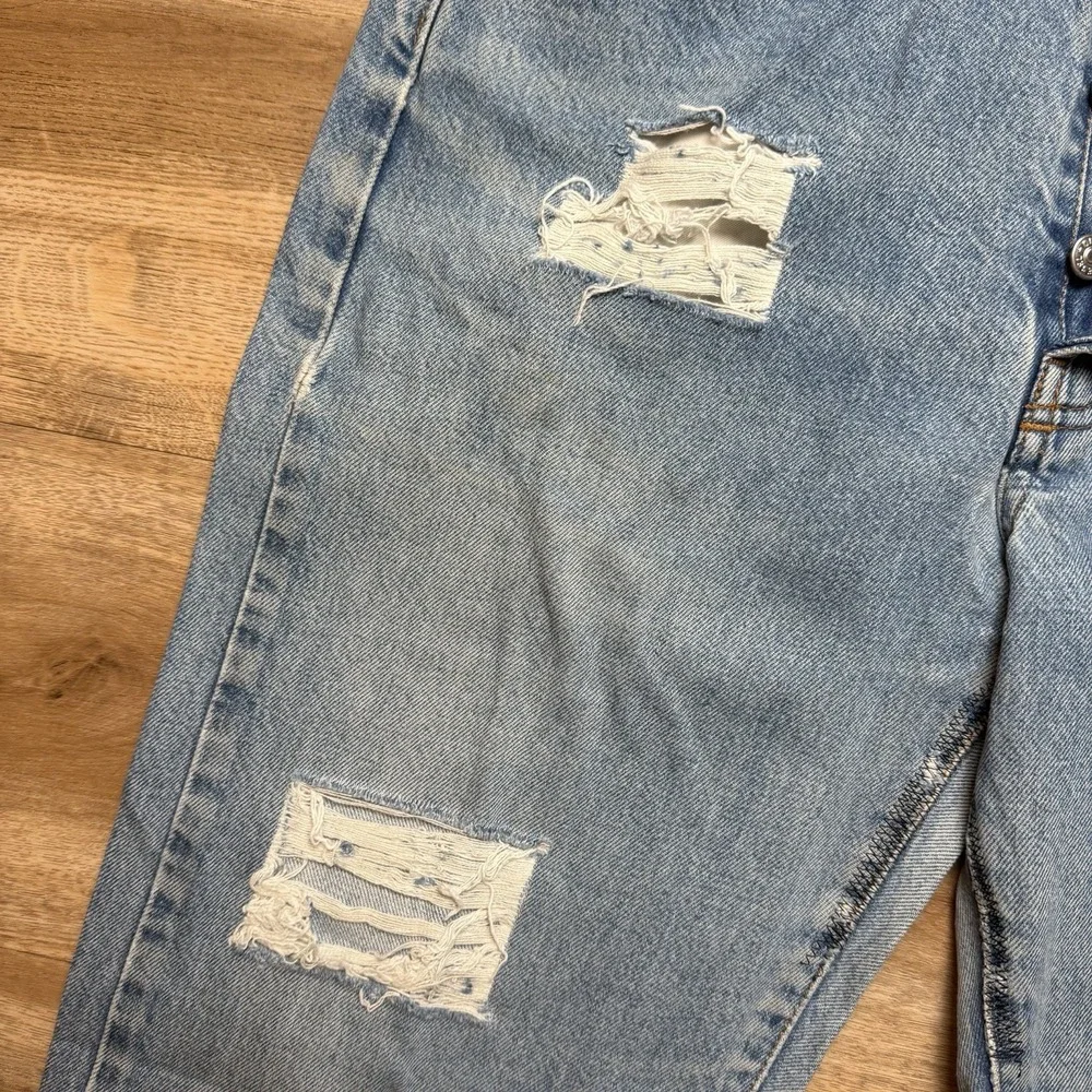 Diesel Jeans Men 28x30 Blue Straight Leg Made Italy Distressed Wash Y2K (Tag 30)